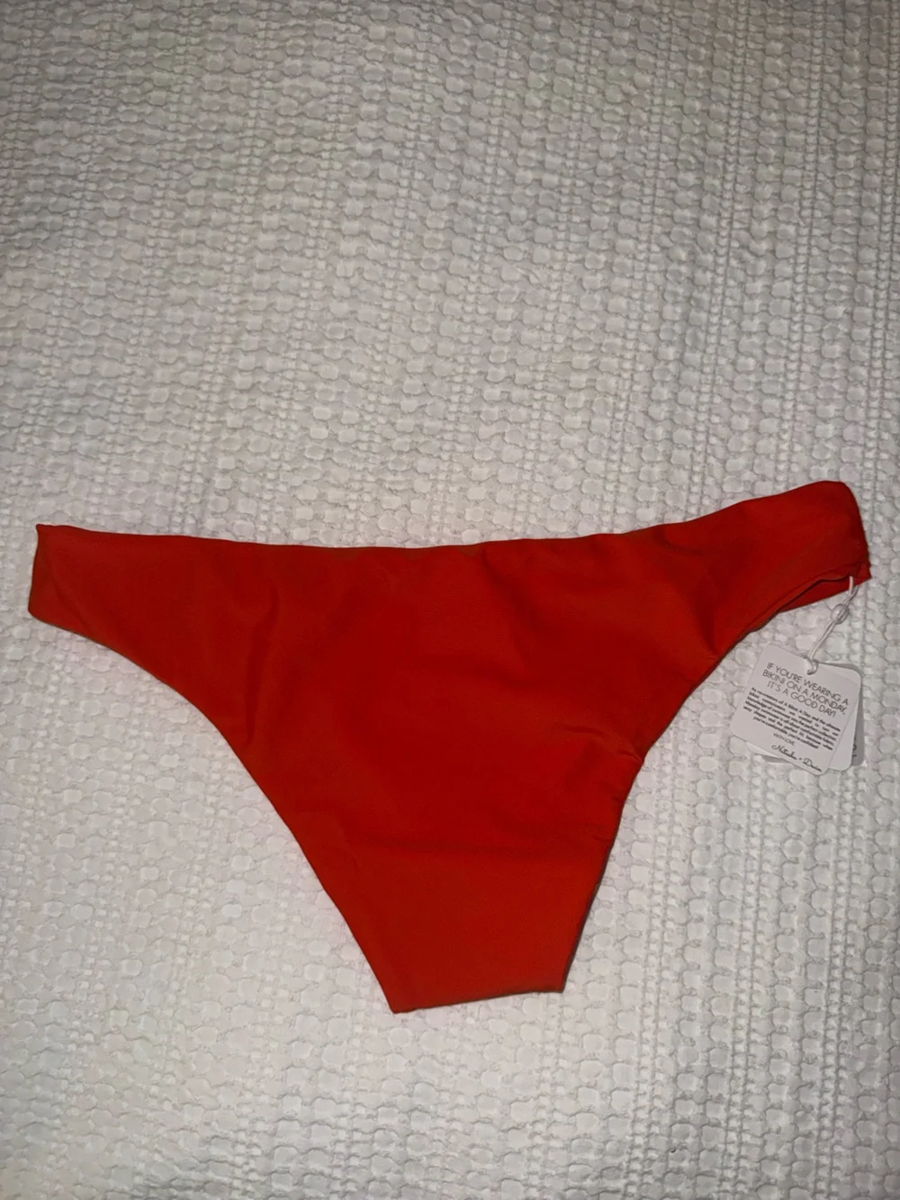 Monday Swimwear Clovelly Bottom BNWT coral new red with tags size L Large